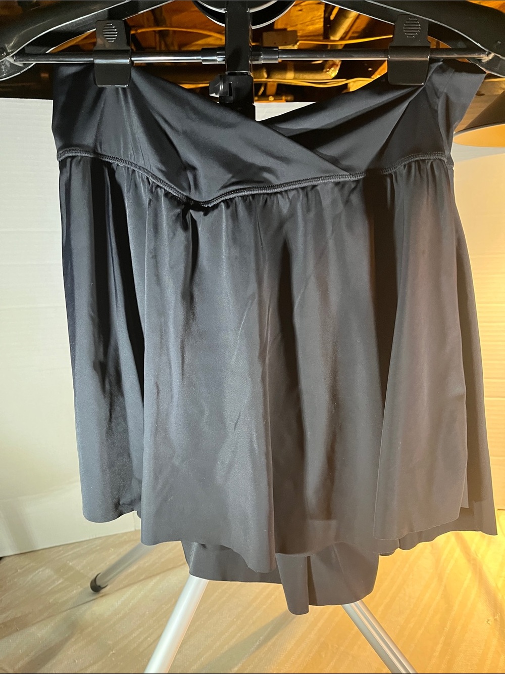 Black Mini Skirt with Flared Hem skort
